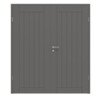 HÖRMANN Doppelflügeltür Groove 54 Staubgrau RAL 7037 Lack DesignLine mit Zarge