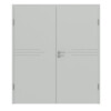 HÖRMANN Doppelflügeltür Groove 56 Grau RAL 7035 Lack DesignLine mit Zarge