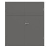 HÖRMANN Doppelflügeltür Groove 78 Staubgrau RAL 7037 Lack DesignLine mit Zarge