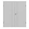 HÖRMANN Doppelflügeltür Groove 85 Grau RAL 7035 Lack DesignLine mit Zarge