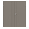 HÖRMANN Doppelflügeltür Groove 85 Taupe RAL 7048 Lack DesignLine mit Zarge