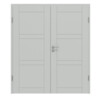 HÖRMANN Doppelflügeltür Groove 89 Grau RAL 7035 Lack DesignLine mit Zarge