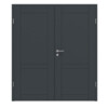 HÖRMANN Doppelflügeltür Groove 92 Anthrazit RAL 7016 Lack DesignLine mit Zarge