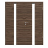 HÖRMANN Doppelflügeltür Pure 1 Alpineiche quer Duradecor DesignLine mit Lichtausschnitt mittig mit Zarge