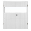 HÖRMANN Doppelflügeltür Pure 2 Eiche Weiß Duradecor DesignLine mit Lichtausschnitt quer mit bündiger Lisene Plain 79-7 mit Zarge