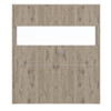 HÖRMANN Doppelflügeltür Pure 2 Nordeiche Duradecor DesignLine mit Lichtausschnitt quer mit bündiger Lisene Plain 79-7 mit Zarge