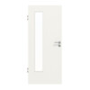 HUGA Innentür Weiß ähnlich RAL 9016 Mattlack Basic mit Lichtausschnitt LA 24 bandseitig