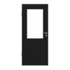 HUGA Innentür Schwarz ähnlich RAL 9005 Mattlack Basic mit Lichtausschnitt LA 7