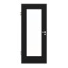 HUGA Innentür Schwarz ähnlich RAL 9005 Mattlack Basic mit Lichtausschnitt LA 8