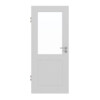JELD-WEN Innentür Contour 2F/3F Nickelgrau ähnl. RAL 7047 ExpertLack mit Lichtausschnitt LA-1G