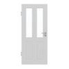 JELD-WEN Innentür Contour 4F Nickelgrau ähnl. RAL 7047 ExpertLack mit Lichtausschnitt LA-2G