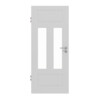 JELD-WEN Innentür Contour 4FS Nickelgrau ähnl. RAL 7047 ExpertLack mit Lichtausschnitt LA-2G