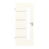 GARANT Zimmertür Corona 834 Pearl White CePaL mit Lichtausschnitt LA-4 schlossseitig