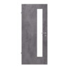 JELD-WEN Innentür Trend Concrete Anthrazit Optima DuriTop CPL mit Lichtausschnitt LÖ-62 schlossseitig