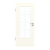 GARANT Zimmertür 0105-60 Pearl White CePaL mit Lichtausschnitt LA-DIN Sprosse SP1