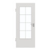 GARANT Zimmertür 0160-60 Silver Grey CePaL mit Lichtausschnitt LA-DIN Sprosse SP1