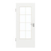 GARANT Zimmertür D354-60 Designer White Resopal mit Lichtausschnitt LA-DIN Sprosse SP1