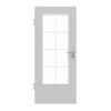 GARANT Zimmertür D92-60 Dove Grey Resopal mit Lichtausschnitt LA-DIN Sprosse SP1