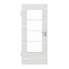 GARANT Zimmertür Quer Authentic Grigio GCK08 mit Lichtausschnitt LA-DIN Sprosse SP10