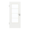 GARANT Zimmertür D354-60 Designer White Resopal mit Lichtausschnitt LA-DIN Sprosse SP10