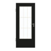 GARANT Zimmertür 0901-60 Black Resopal mit Lichtausschnitt LA-DIN Sprosse SP2
