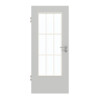 GARANT Zimmertür D92-60 Dove Grey Resopal mit Lichtausschnitt LA-DIN Sprosse SP2
