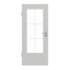 GARANT Zimmertür D92-60 Dove Grey Resopal mit Lichtausschnitt LA-DIN Sprosse SP4