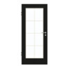 GARANT Zimmertür 0901-60 Black Resopal mit Lichtausschnitt LA-2 Sprosse SP1
