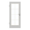 GARANT Zimmertür D92-60 Dove Grey Resopal mit Lichtausschnitt LA-2 Sprosse SP1