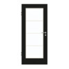 GARANT Zimmertür 0901-60 Black Resopal mit Lichtausschnitt LA-2 Sprosse SP10
