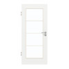 GARANT Zimmertür D354-60 Designer White Resopal mit Lichtausschnitt LA-2 Sprosse SP10