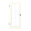 GARANT Zimmertür 0105-60 Pearl White CePaL mit Lichtausschnitt LA-2 Sprosse SP4