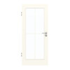GARANT Zimmertür 0105-60 Pearl White CePaL mit Lichtausschnitt LA-3 Sprosse SP0