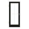 GARANT Zimmertür 0901-60 Black Resopal mit Lichtausschnitt LA-3 Sprosse SP0