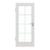 GARANT Zimmertür 0160-60 Silver Grey CePaL mit Lichtausschnitt LA-3 Sprosse SP1