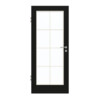 GARANT Zimmertür 0901-60 Black Resopal mit Lichtausschnitt LA-3 Sprosse SP1