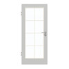GARANT Zimmertür D92-60 Dove Grey Resopal mit Lichtausschnitt LA-3 Sprosse SP1