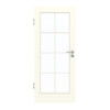 GARANT Zimmertür W980ST15 Platinweiß GHK08 mit Lichtausschnitt LA-3 Sprosse SP1