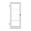GARANT Zimmertür 0160-60 Silver Grey CePaL mit Lichtausschnitt LA-3 Sprosse SP10