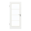 GARANT Zimmertür D354-60 Designer White Resopal mit Lichtausschnitt LA-3 Sprosse SP10