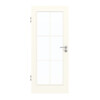 GARANT Zimmertür 0105-60 Pearl White CePaL mit Lichtausschnitt LA-3 Sprosse SP4