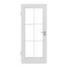 GARANT Zimmertür 0160-60 Silver Grey CePaL mit Lichtausschnitt LA-3 Sprosse SP4