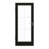 GARANT Zimmertür 0901-60 Black Resopal mit Lichtausschnitt LA-3 Sprosse SP4