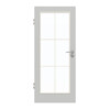 GARANT Zimmertür D92-60 Dove Grey Resopal mit Lichtausschnitt LA-3 Sprosse SP4
