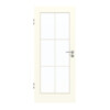 GARANT Zimmertür W980ST15 Platinweiß GHK08 mit Lichtausschnitt LA-3 Sprosse SP4