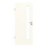 GARANT Zimmertür 0105-60 Pearl White CePaL mit Lichtausschnitt LA-4 schlossseitig