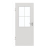 GARANT Zimmertür 0160-60 Silver Grey CePaL mit Lichtausschnitt LA-6 Sprosse SP0