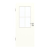 GARANT Zimmertür W1000ST3 Premium Weiß GHK08 mit Lichtausschnitt LA-6 Sprosse SP0