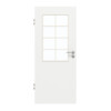 GARANT Zimmertür D354-60 Designer White Resopal mit Lichtausschnitt LA-6 Sprosse SP1