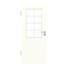 GARANT Zimmertür U11026SD Kristallweiß GHK08 mit Lichtausschnitt LA-6 Sprosse SP1